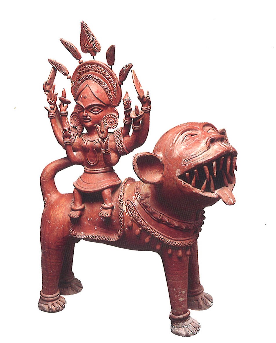 Figure 15 -Votive Figure of Durga, the Mother Goddess, on Her Lion Terracotta - Gulab Chand