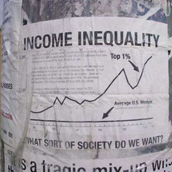 Income inequalities poster