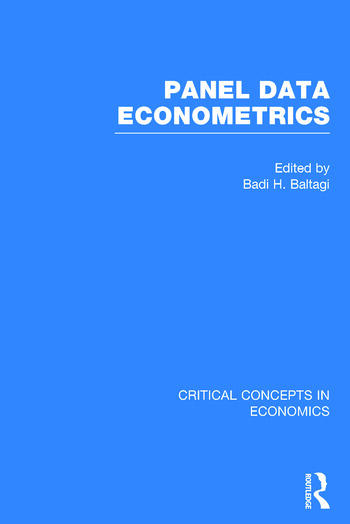 Panel Data Econometrics Critical Concepts in Economics Cover