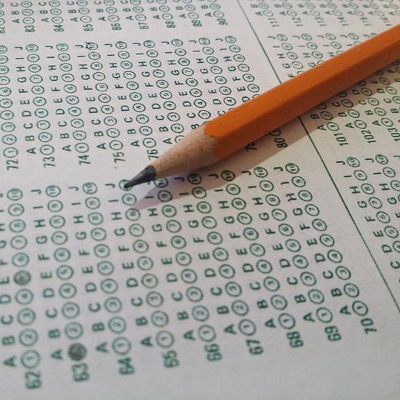 Standardized test and pencil