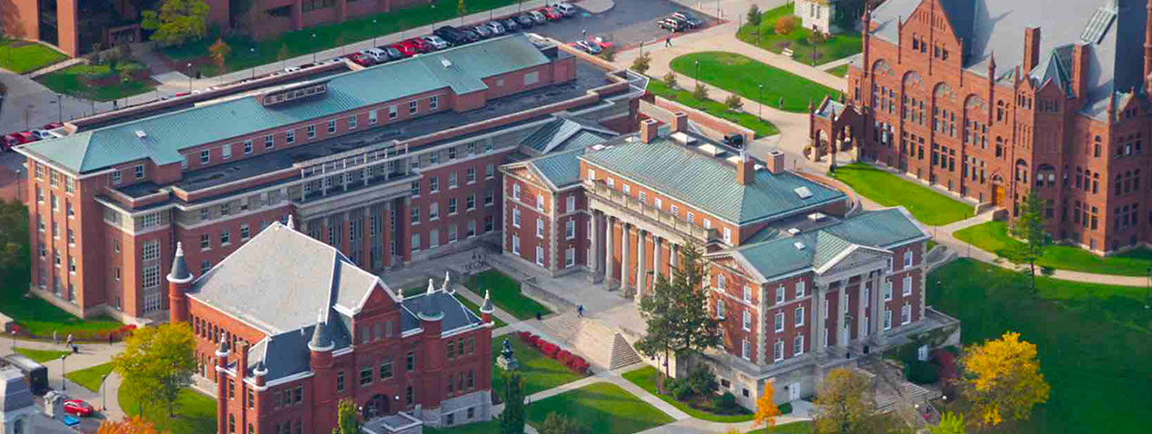 Eggers and Maxwell halls as seen from above