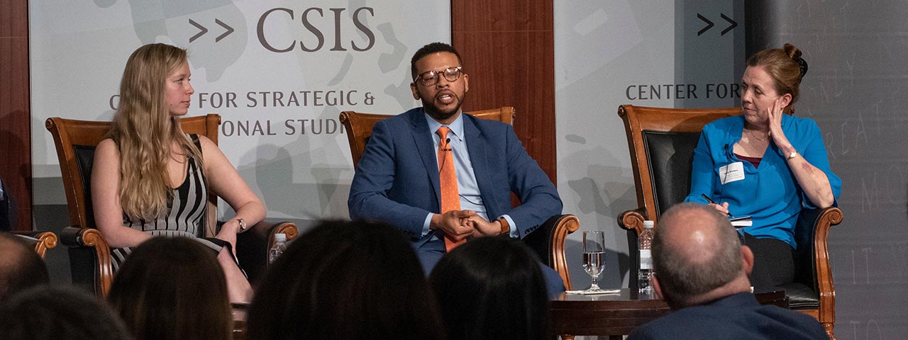 Panel speaking at CSIS in DC