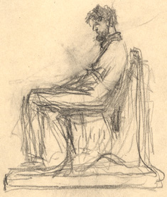 Sketch of Abe Lincoln statue