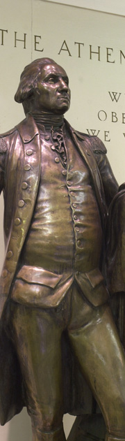 Statue of George Washington from Eggers Hall