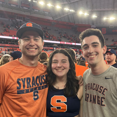 Kylie Dedrick and friends posed in a stadium