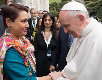 Farhana Sultana and Pope Francis