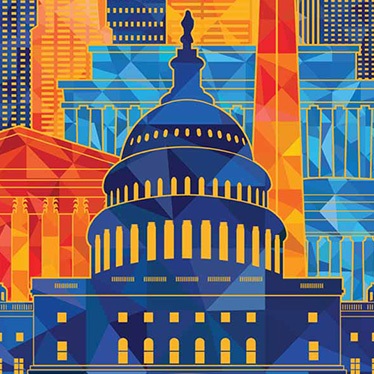 graphic illustration of Washington, DC