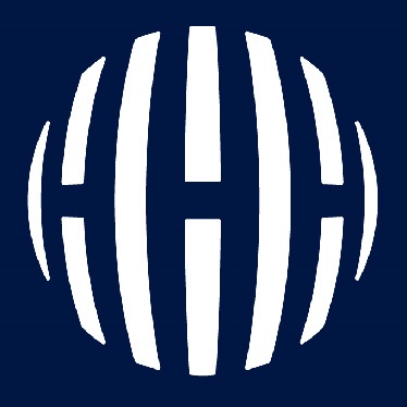 blue and white logo for Humphrey program