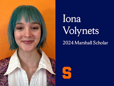 Marshall Scholar Iona Volynets