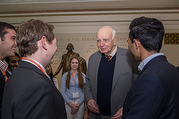 Paul Volcker with Maxwell Students