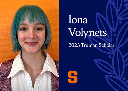Truman Scholar Iona Volynets