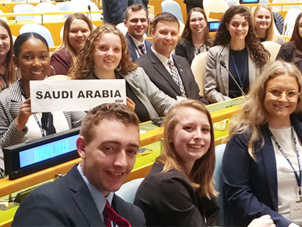 Model UN students represent Saudi Arabia