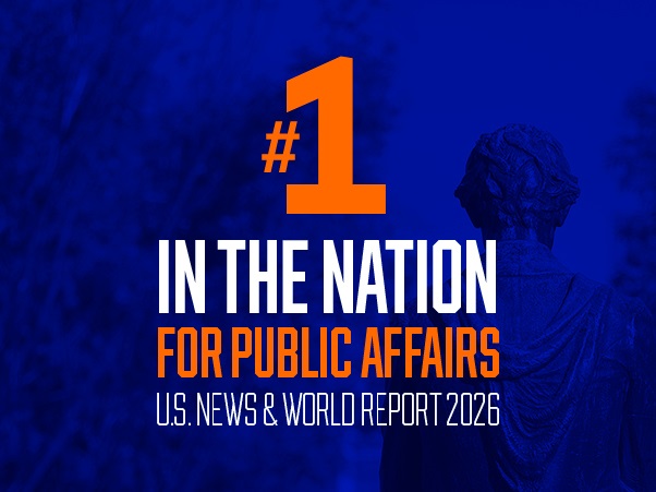 #1 in the Nation for Public Affairs. U.S. News & World Report 2026.