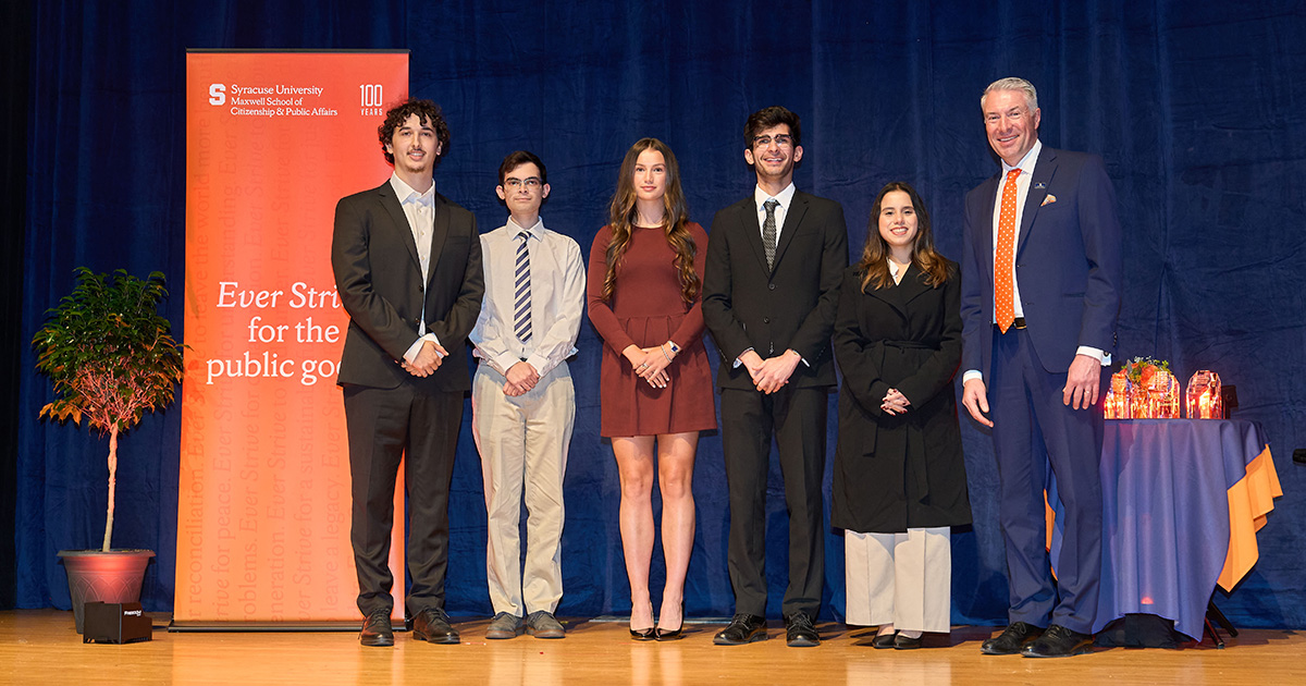Maxwell Honors 9 Students With Centennial Scholar Awards
